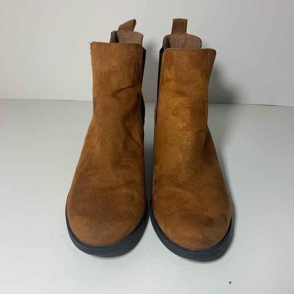 H&M Divided Brown Black Faux Suede Ankle Booties 8 - Picture 2 of 7